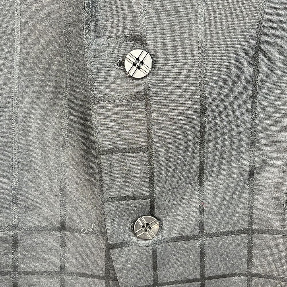 Issey Miyake Black Wool Blend Grid Blazer - Picture 5 of 16